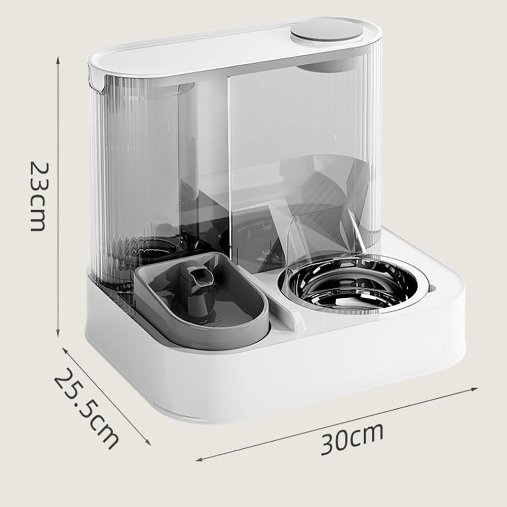 Distributeur automatique de nourriture et d'eau 2 en 1 pour animaux de compagnie - Distributeur automatique de nourriture et d'eau pour chats et chiens - Distributeur automatique de nourriture et
