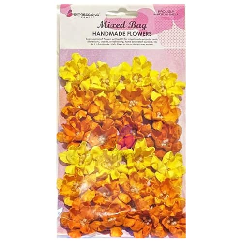 immix Expressions Crafts Handmade Flowers Ombre Bloom Yellow