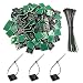 100 Pack Black Self Adhesive Cable Tie Mounts 1"x1" with 100 Pack Zip Ties for Secure Wires by V-story