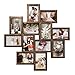 Jerry & Maggie - Photo Frame 24x24 Square Storm Eye PVC Picture Frame Selfie Gallery Collage Wall Hanging for 6x4 Photo - 12 Photo Sockets - Wall Mounting Design (Gold Rusted)