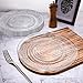PYVYLO 10'' Large Clear Glass Dinner Plates,Round Glear Glass Plates Set of 6 Dinnerware Plate for Salad,Pasta
