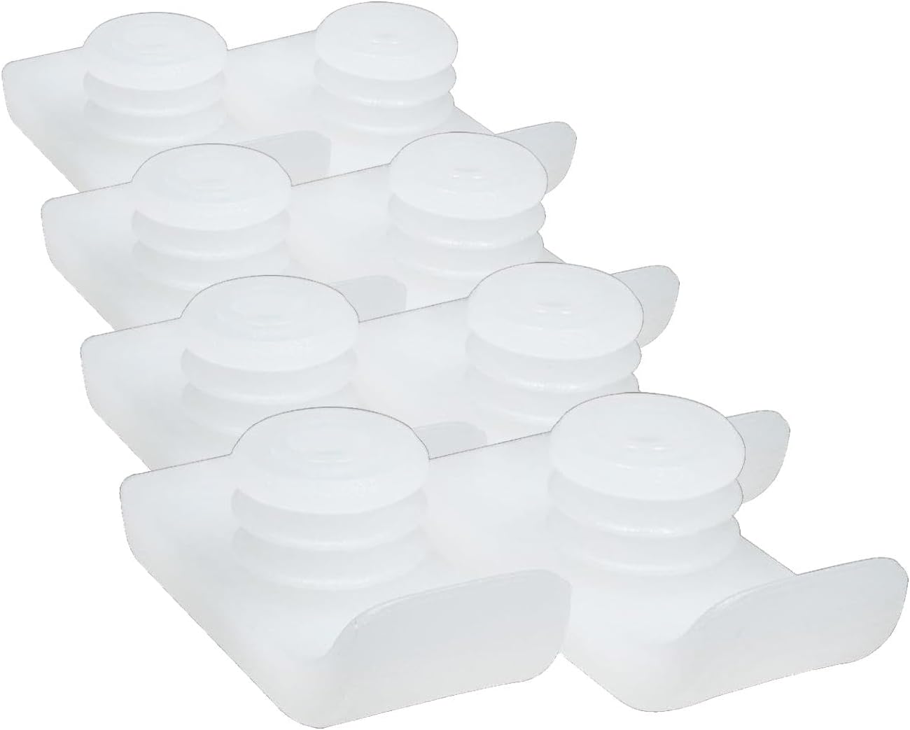 Drive Medical 10110 Walker Wheel Ski Glides, White (Pack of 4)