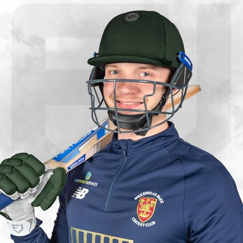 Fortress Pro STL Cricket Helmet - Proffesional Grade Cricket Helmet for Junior, Youth & Senior Players | 3 Sizes | Adjustable Cricket Helmets | 4 Color Options (Dark Green, Small) - Thumbnail 7