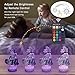 MELAO Princess Night Light Girls Birthday Xmas Gift Idea, 16 Colors Dimmable Nightlight Remote Control LED Light Kids Room Decor Lighting 3D Optical Illusion Night Lighting Lamp for Children