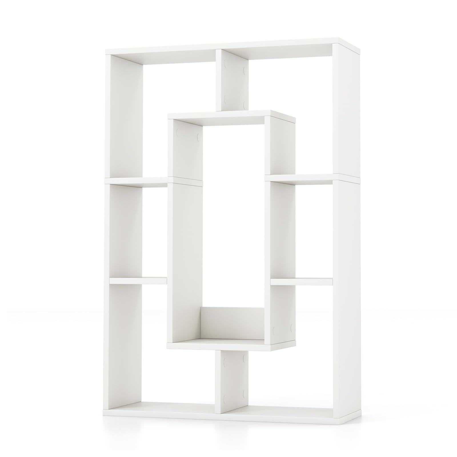 COSTWAY Estanteria Cubos, Libreria Estanteria de 7 Cubos, Estanteria Libros Salon Dormitorio, Estudio, Oficina, 60 x 20 x 90 cm (Blanco)