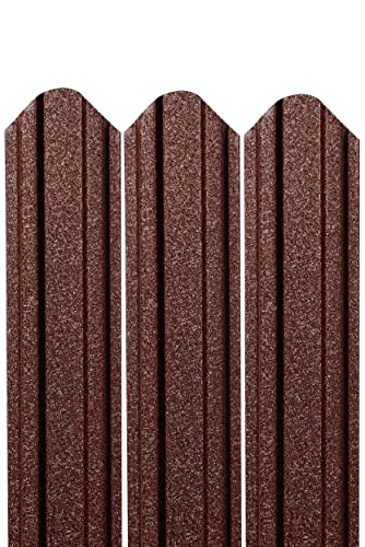 Romexpres - Valla de metal (10 postes metálicos, marrón, gris, negro (60 cm), color marrón oscuro