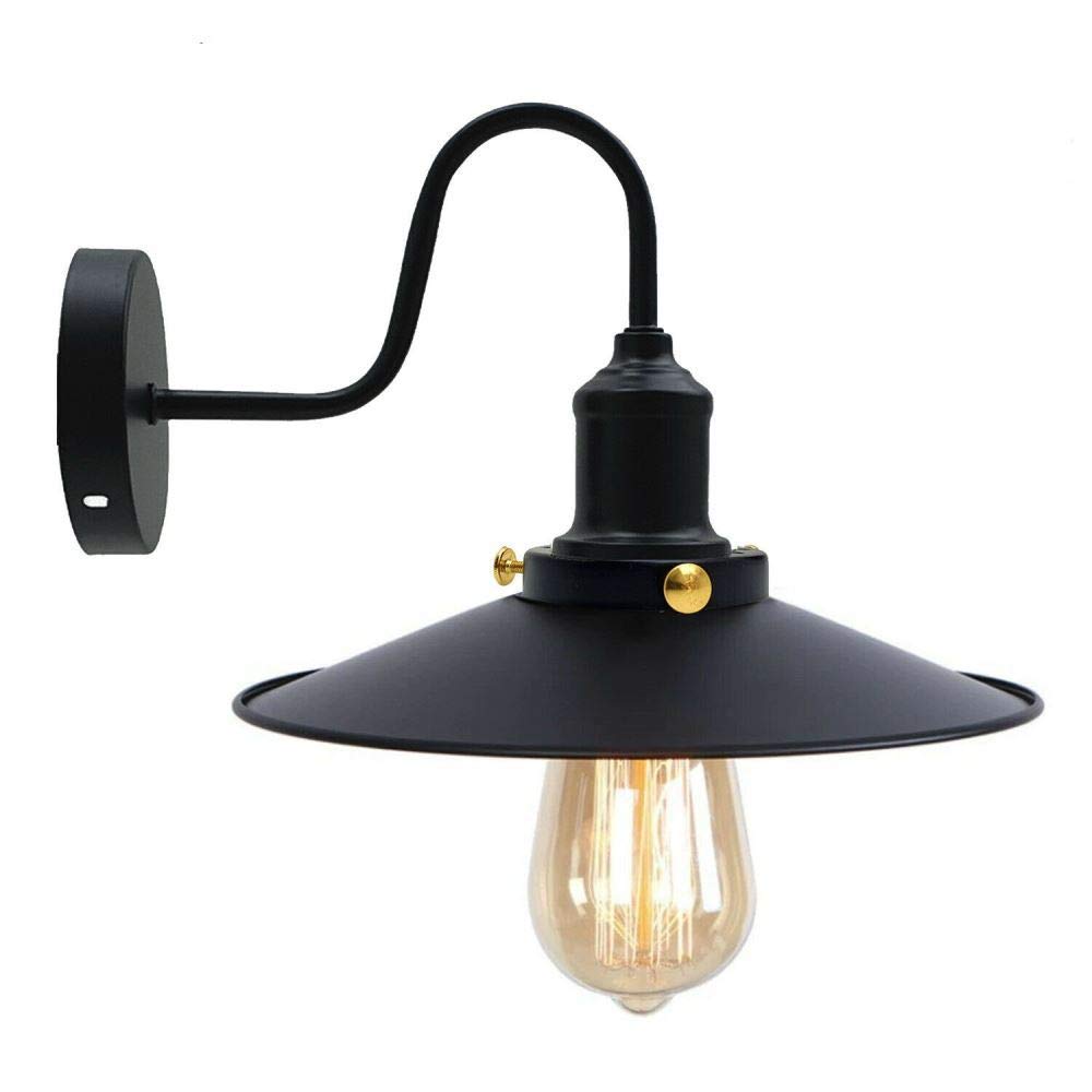 LEDSone Industrial Wall Sconce Light Fittings Metal Shade Light for Bedroom, Dining Room, Foyer, Garage, Guestroom