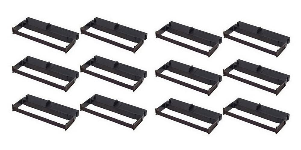 SuppliesMAX Compatible Replacement for NCR 7167/7168/7186 Black P.O.S. Printer Ribbons (12/PK) (127035_12PK)