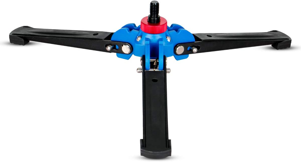Koolehaoda Mini Tripod, 3 Legs Support Stand with 3/8" Screw Universal Monopod Foot Compatible with 3/8" Monopods Unipod Ballhead - A2