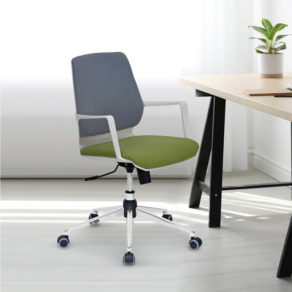 Nilkamal Prius Mid Back Office Chair|Ergonomic Design|Chrome Star