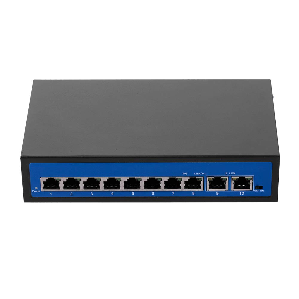 ZWD-8+2BZDN-X 8+2 POE Switch 8 Ethernet Port 2 Uplink Ethernet Port 2.0Gbps for IP Camera Wireless AP EU Plug DFHJ