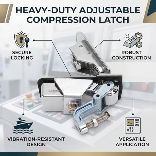 Verrou de compression réglable YWBL-WH pour armoires industrielles et boîtiers - 4