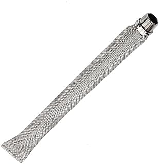 Wires and Cables Stainless Steel Bazooka Screen for MPT Homebrew Beer Kettle Screen or Mash Tun 12" Tube w/ 1/2" Fitting Homebrew Keg Wires and Cables