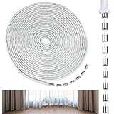 Curtain Weighted Tape,Drapery Weight Rope Leaded Weighted Drapery Tape Weighted Lead Rope Increase Drapery Weights for Outdoor Indoor Curtain DIY Length Curtain Accessories (10 Yard)