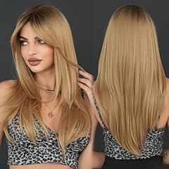 Blonde wig with brown roots