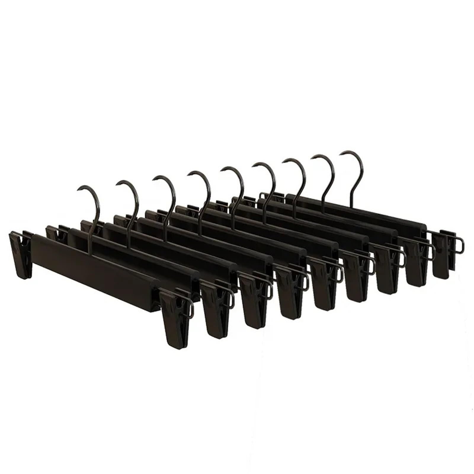 Hangers With Clips Home Frosted Plastic Trouser Rack Strong Seamless Clip Hangers To Dry Clothes for Storage & Organization(Pink 10pcs)