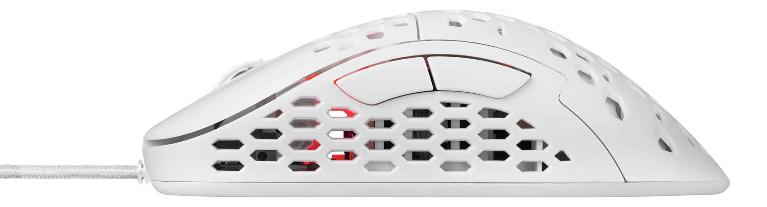 Deltaco Gaming White Line WM85 Lekka Przewodowa myszka do gier - 6400 DPI, 1000 Hz i 220 IPS - Biały