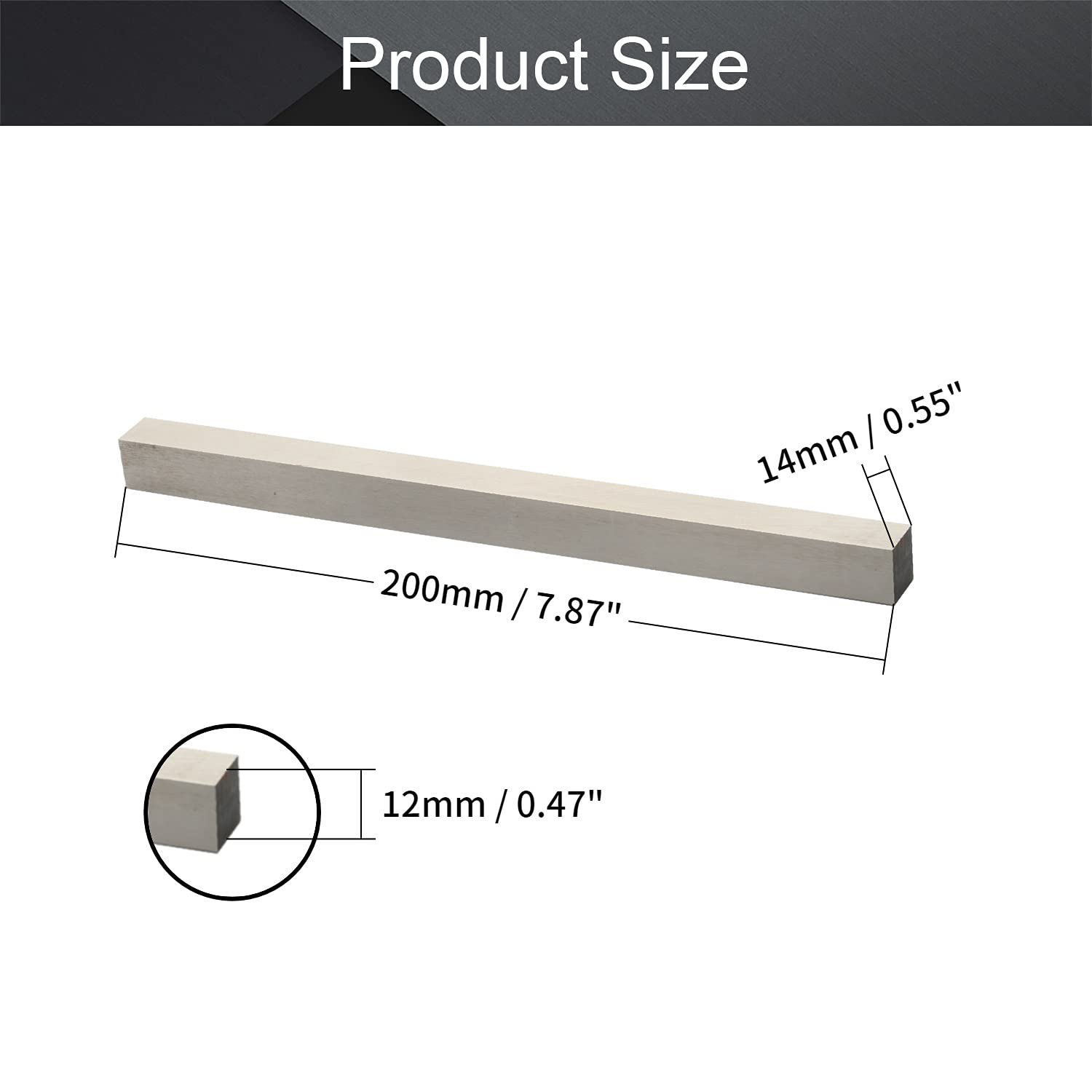 Tornio HSS Barra D'acciaio Striscia D'acciaio Bianca Tornio Quadrato Utensili Tornitura Blanks Rettangolare Fresa A Mosca In Bianco Lama Per Tornio In HSS (2 * 4 * 200mm - Foto 13