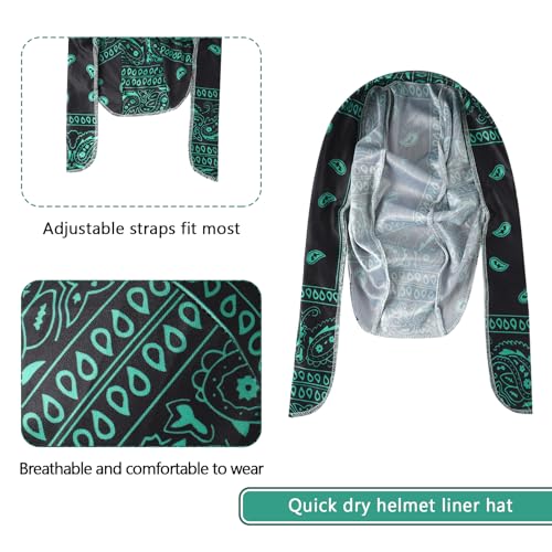 Image of DOCILA 4 Pcs Do Rags Skull Caps for Men Bandana Hat Helmet Liner Beanie