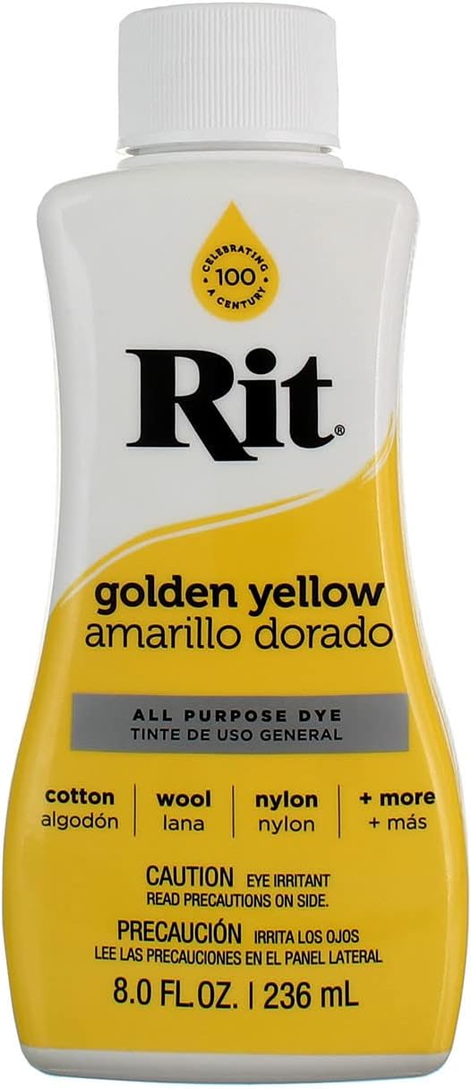 Rit Dyes Golden Yellow Liquid 8 oz. Bottle [Pack of 4 ]