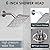 Shower Faucet Set Rainfall Shower System Push Button Diverter Shower Faucet with 4 in 1 Handheld, Ceiling Mount 12 Inch Shower Head and 6 Inch Wall Mount Shower Head