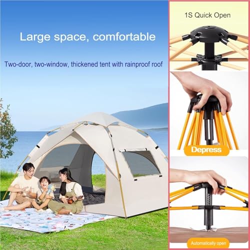 Carpa automática impermeable con protección solar para 1 persona miniatura 3