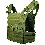 COZYJIA Taktische Weste, JPC Airsoft Weste Military Armee MOLLE Weste für Outdoor Jagd Angeln Wandern Airsoft Krieg Spiel (grün)