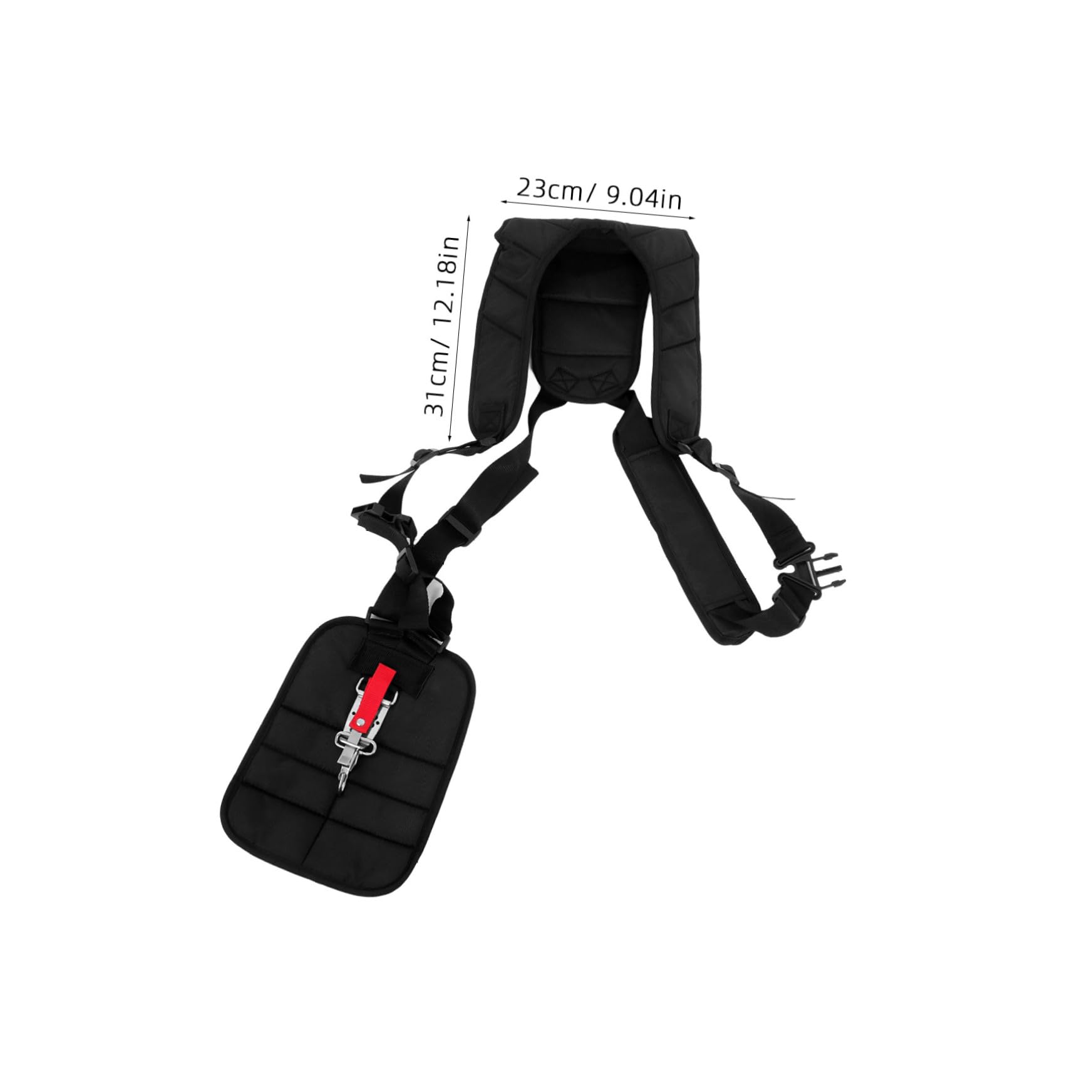 Abaodam Imbracatura a Doppia Spalla Imbottita per Decespugliatore | Nylon Nero, Cintura in Vita Fibbia, per Brush Cutter e Strimmer Durante Taglio Dell'erba