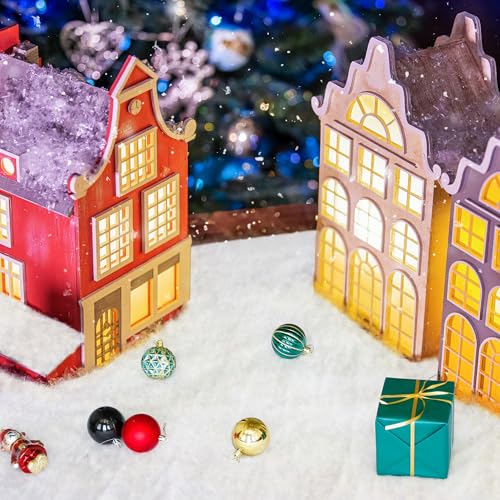 3 Pack Snow Blankets, 3×8 FT Thick Xmas Artificial Fake Snow Cover for Christmas Village Accessories, Christmas Decorations, Fluffy Soft Christmas Blanket for Winter Wonderland Decorations Xmas Tree by QZYL - Image 5