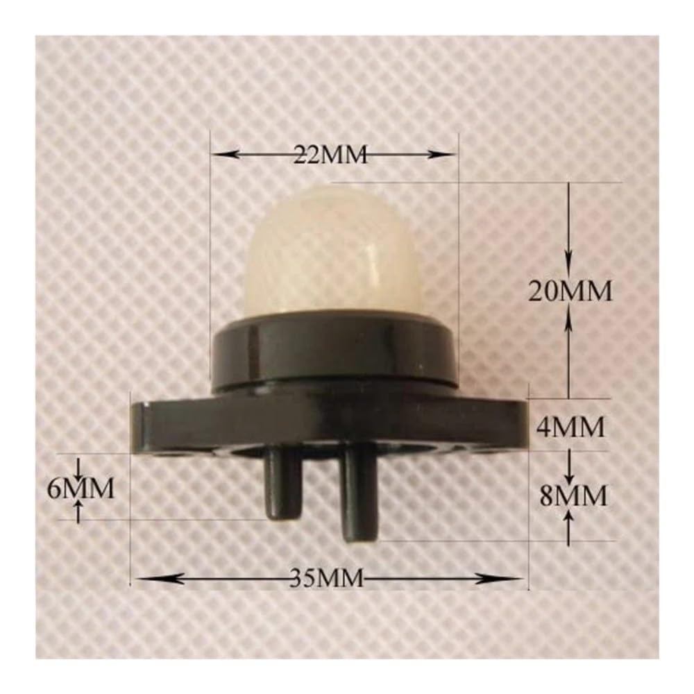 Kit de 1-10 bombillas de carburador con burbuja de aceite, cebador de gasolina a presión, compatible con sierras de gasolina, sierras de madera, cortacésped, accesorios for maquinaria.(Flat shape,10pc