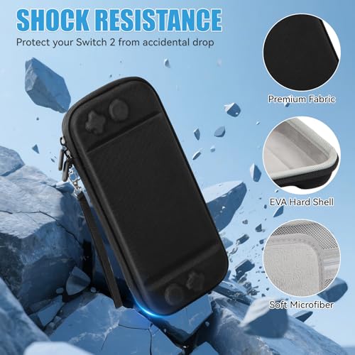 Estuche para Nintendo Switch 2 Olycism con protección premium rígida EVA e impermeable 3