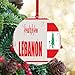 Proud to Be from Lebanon Acrylic Ornaments for Christmas Tree Lebanon Flag Ornament Keepsake Hanging Ornaments for Home Decoration Xmas Anniversary Holiday Birthday Gift