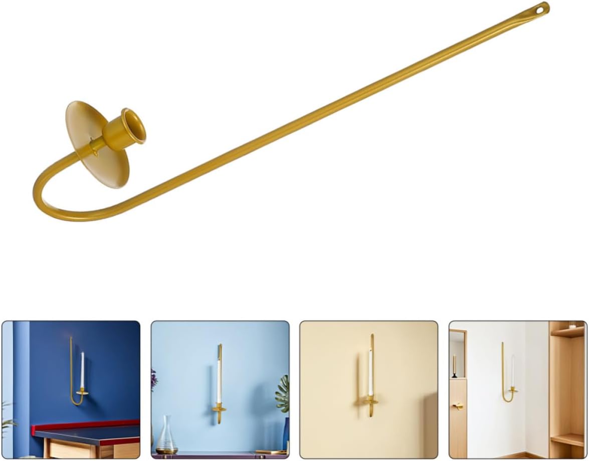 Gold, and Easy Maintenance Metal Wall Mount Candle Sconce with Space Saving Design Vintage Classic Retro Style Wall Mounted Candle Holder for Hallway and Bedroom Décor