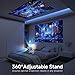 [360°Adjustable Stand] Mini Projector with WiFi and Bluetooth: Electric Focus & Auto Keystone 1080p Supported, 15000L,Multi-Device Compatible Outdoor Phone Projector - Visulapex Portable Home Theater