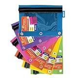 BAZIC Bright Color 3-Ring Pencil Pouch w/ Mesh Window - 24 Pack (804-24)