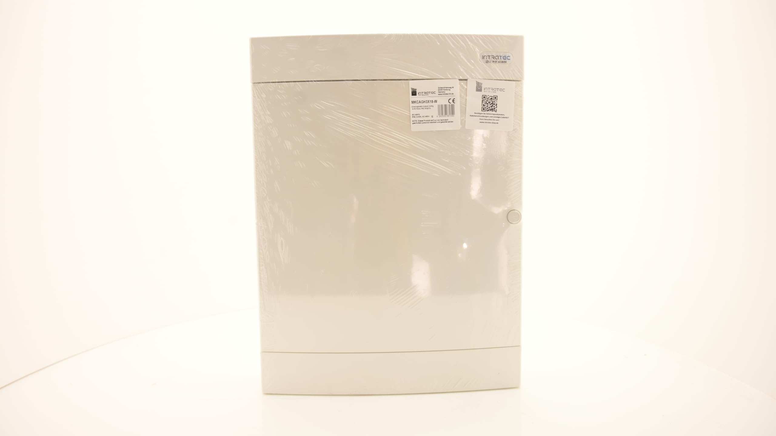 Intratec natynkowy rozdzielacz komunikacyjny IP40 – wytrzymały rozdzielacz sieciowy z tworzywa sztucznego ABS do routera, panel łatowy, 655 x 396 x 112 mm, biały