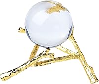 Vista 1 de Soporte de esfera con forma de libélula, soporte de bola de cristal de mariposa para decoración (A rama A con bola A, mediano)