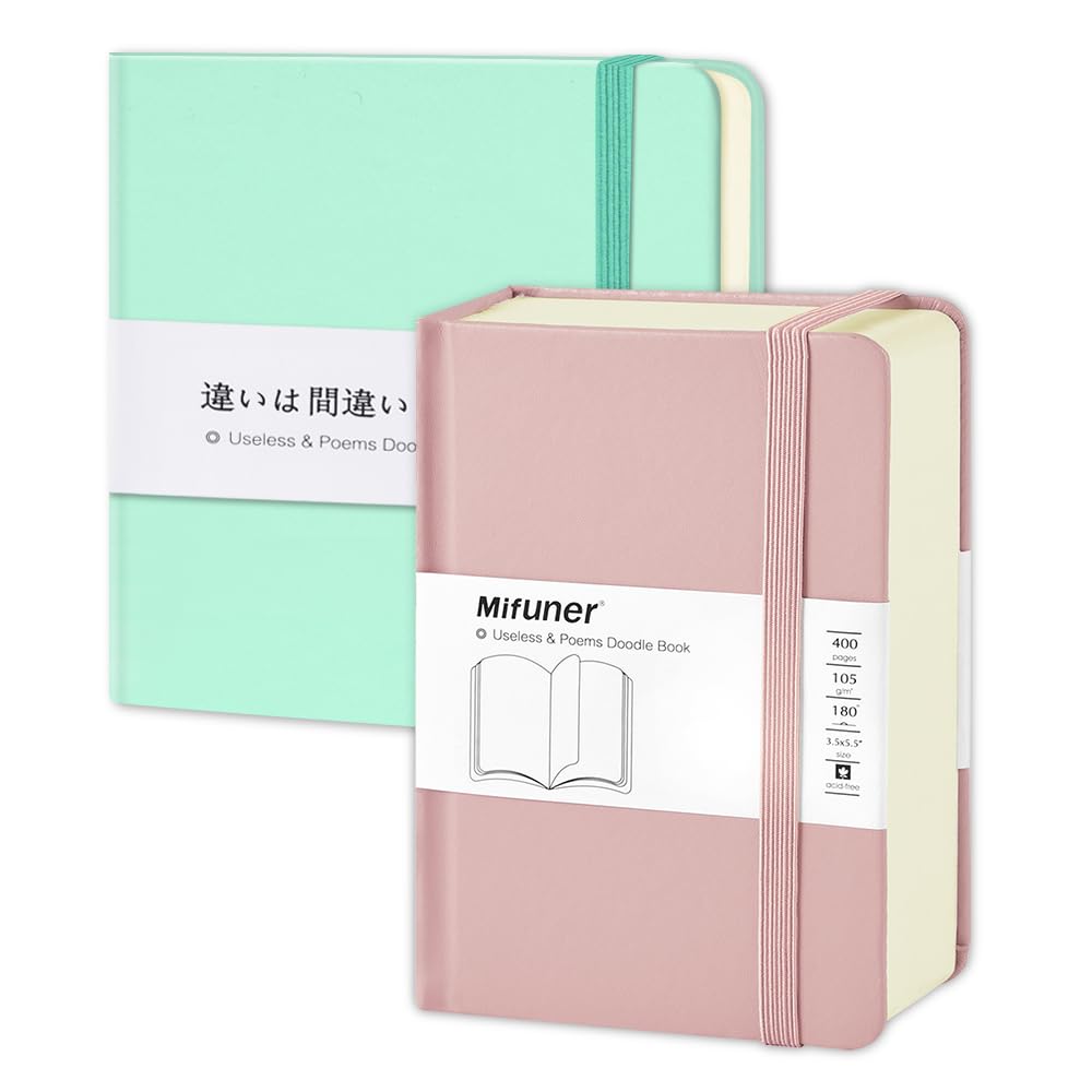 Mifuner Small Square 5x5 104 sheets 80gsm green & 3.5x5.5 200 Sheets 105gsm Pink