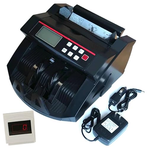 充電式マネーカウンター 別カウンター付き Bill Counter LCDディスプレー 日本語操作パネル 白/黒 日本語表記 紙幣計数機 紙幣カウンター お札カウンター (黒)