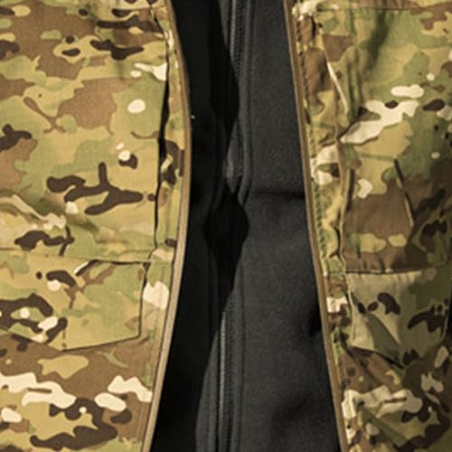 Men's Camouflage Hooded Jacket Outdoor Waterproof Soft Shell Tactical Jackets Camo Lightweight Outdoor Hiking Coat, Camouflage 1, M - Image 6