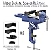 Housolution Universal Table Vise 3 Inch, 360°Swivel Base Bench Clamp Home Vise Clamp-On Vise Repair Tool Portable Work Bench Vise for Woodworking, Cutting Conduit, Drilling, Metalworking - Blue