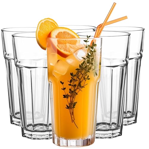 Glasmark Vasos largos, vasos de cristal, vasos de agua, cócteles, perfectos para el hogar, restaurantes y fiestas,...