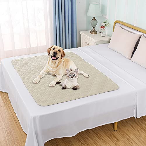 SUNNYTEX Waterproof Dog Bed Cover Dog Mat Pet Pad Pet Blanket for Couch Sofa Bed Mat Anti-Slip Furniture Protrctor(40 50 Cream)