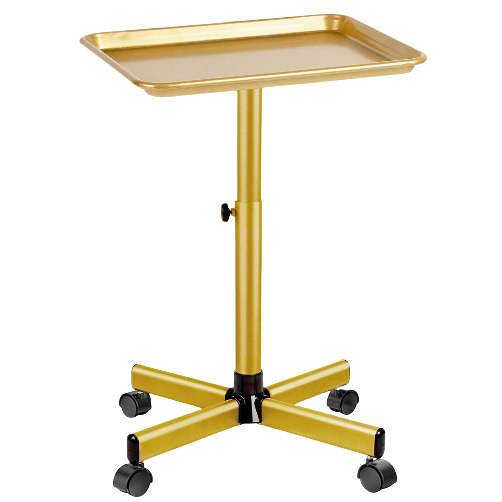 Champagne Gold Salon Tray - Wheels & Adjustable Height -8