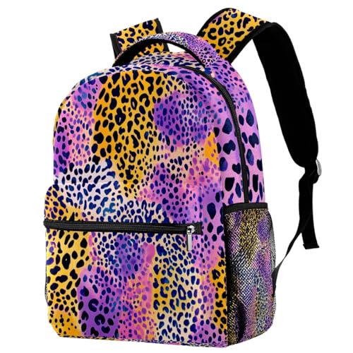 Sac à dos de voyage coloré léopard idéal pour les sorties scolaires des filles