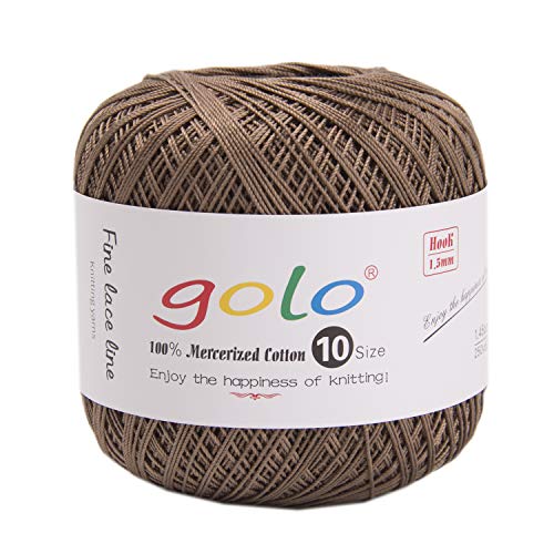 Image of golo Crochet Thread Yarns for Hand Knitting Gray Coffee 698