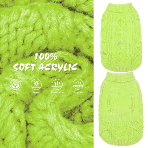 Image of BINGPET Dog Sweater for Small Dogs, Turtleneck Knitted Clothes