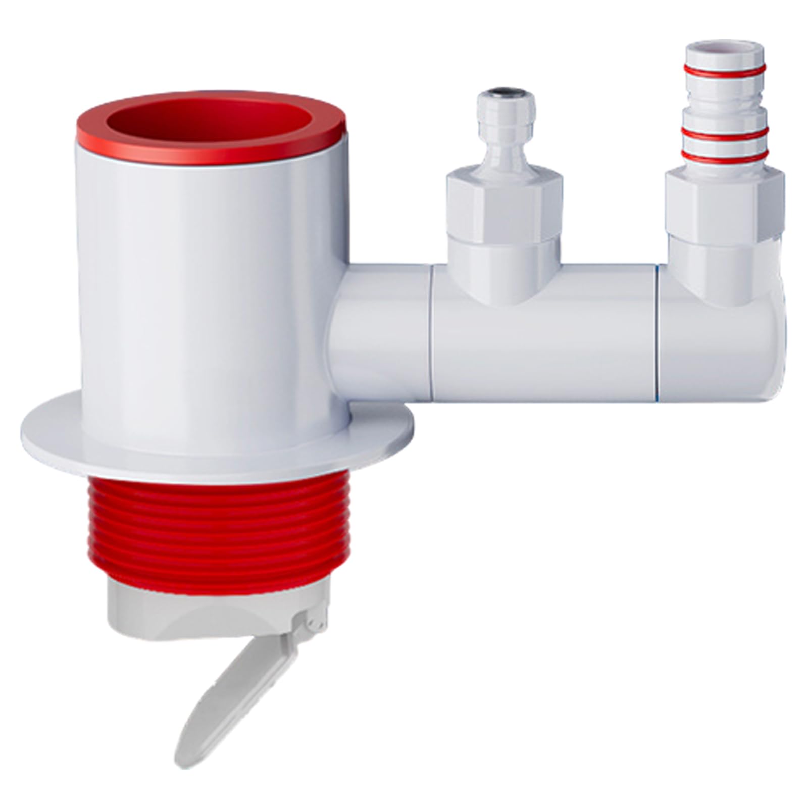 Buxuaaaa General Three Way Drain Pipe Connector Fast Drainages Efficient Three Way Drain Pipe Connector for Kitchen & Bathroom Floor