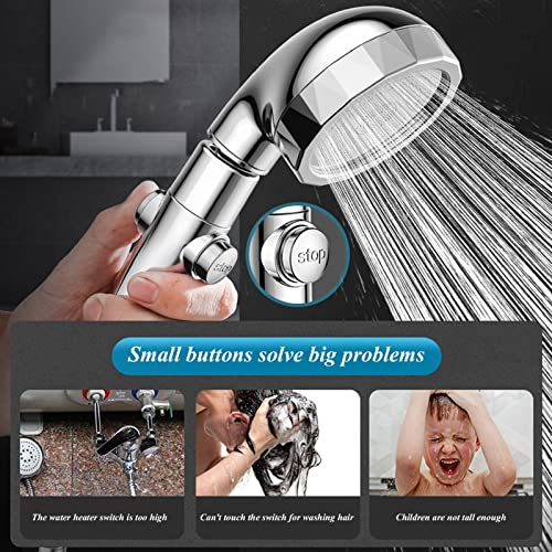 Douche à main à économie d'eau haute pression avec tête détachable - 6