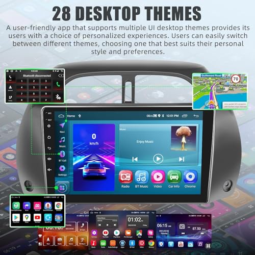 Radio para coche Android de 8 núcleos para RAV4 2001-2006 con cámara de visión trasera 5